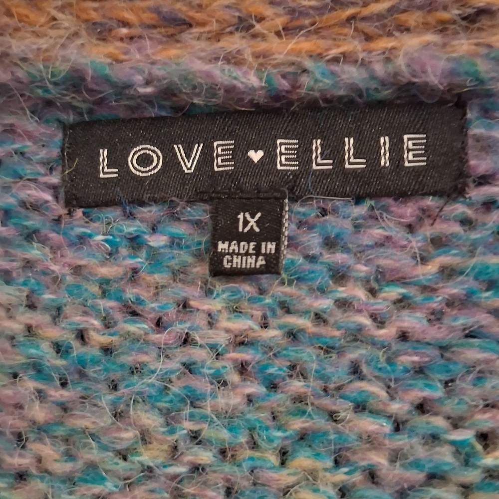Lovestitch Multicolor Ombre Knit Open Cardigan - Picture 3 of 4
